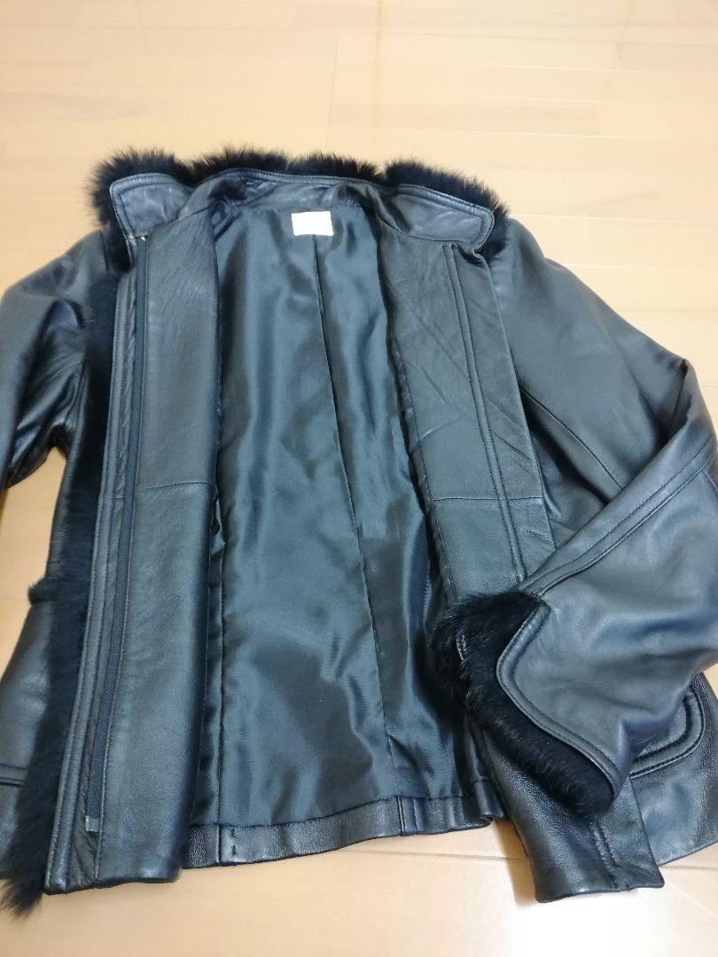 全信頼を寄せる 新品】Cara ブラック 上着 革ジャケット レディース ラビット毛 羊革 ライダースジャケット