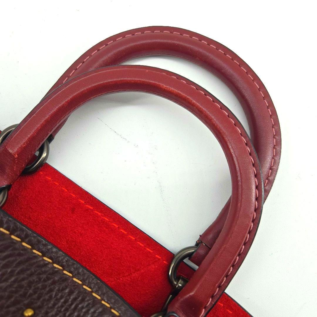 美品　COACH　コ－チ　ローグ30　プレーリーリベット　ハンドバッグ2way