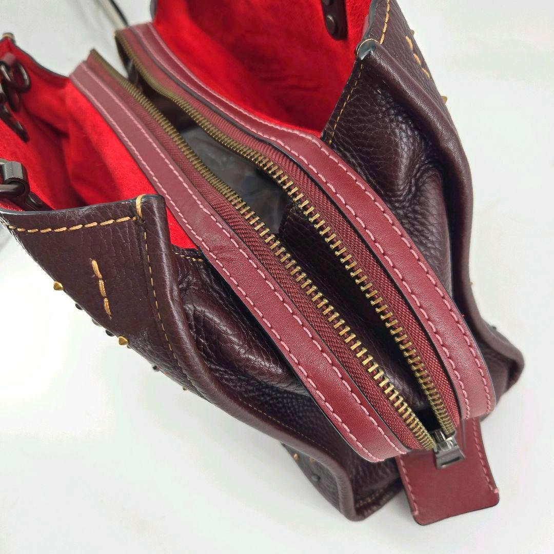 美品　COACH　コ－チ　ローグ30　プレーリーリベット　ハンドバッグ2way