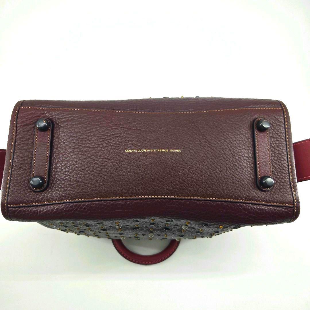 美品　COACH　コ－チ　ローグ30　プレーリーリベット　ハンドバッグ2way