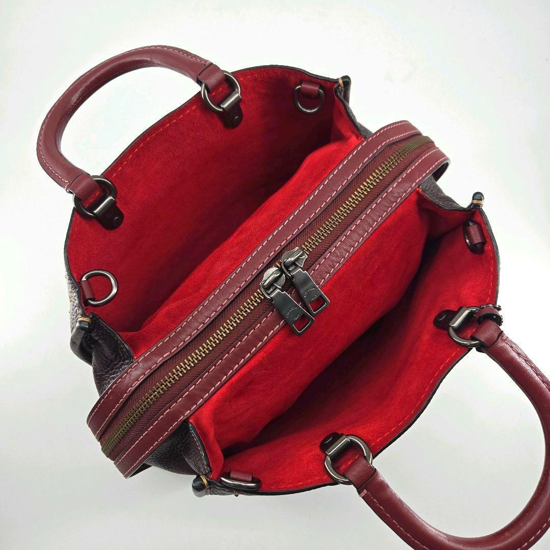 美品　COACH　コ－チ　ローグ30　プレーリーリベット　ハンドバッグ2way