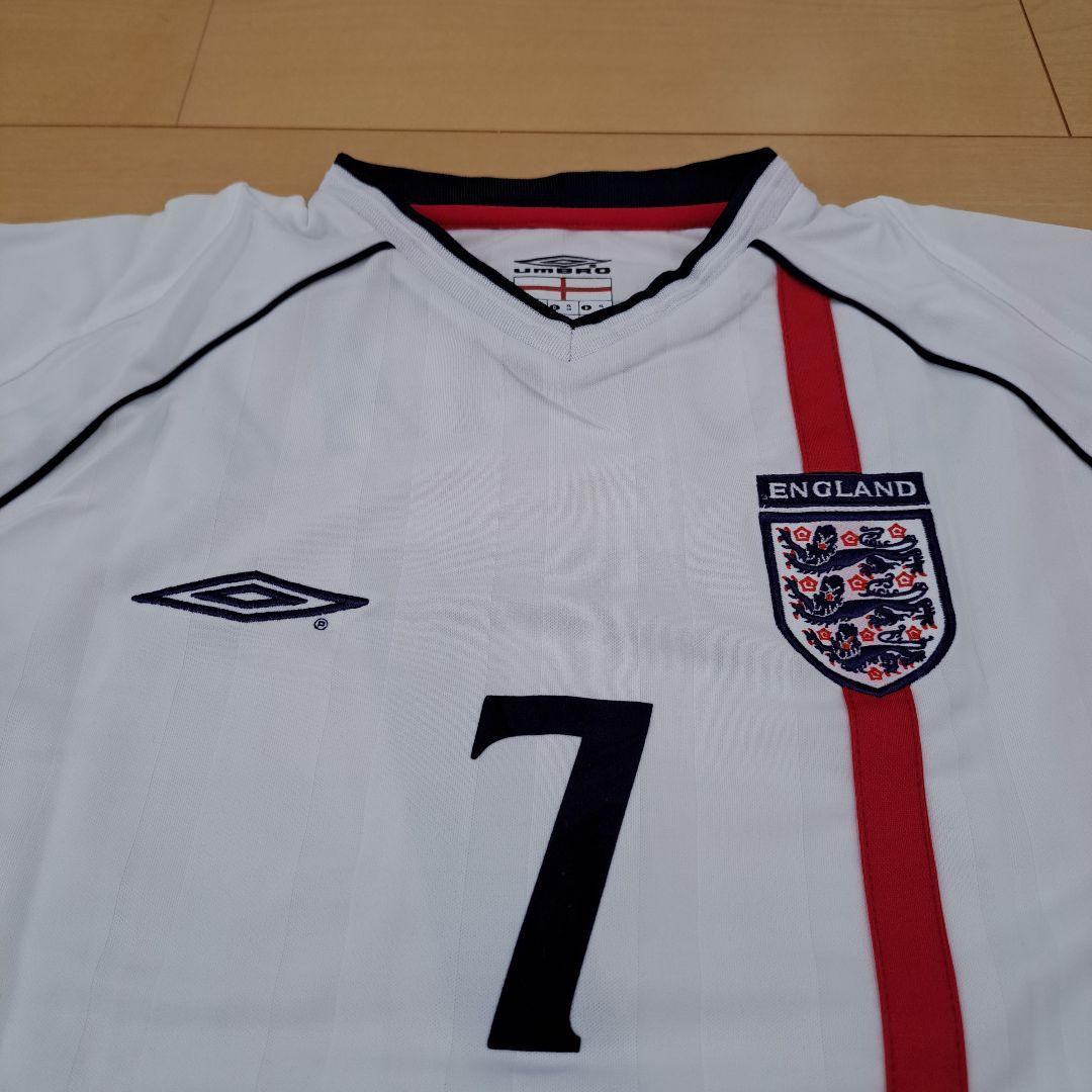 02日韓W杯 イングランド代表 ＃7　ベッカム　サイズＸＬ　新品未使用タグ付②