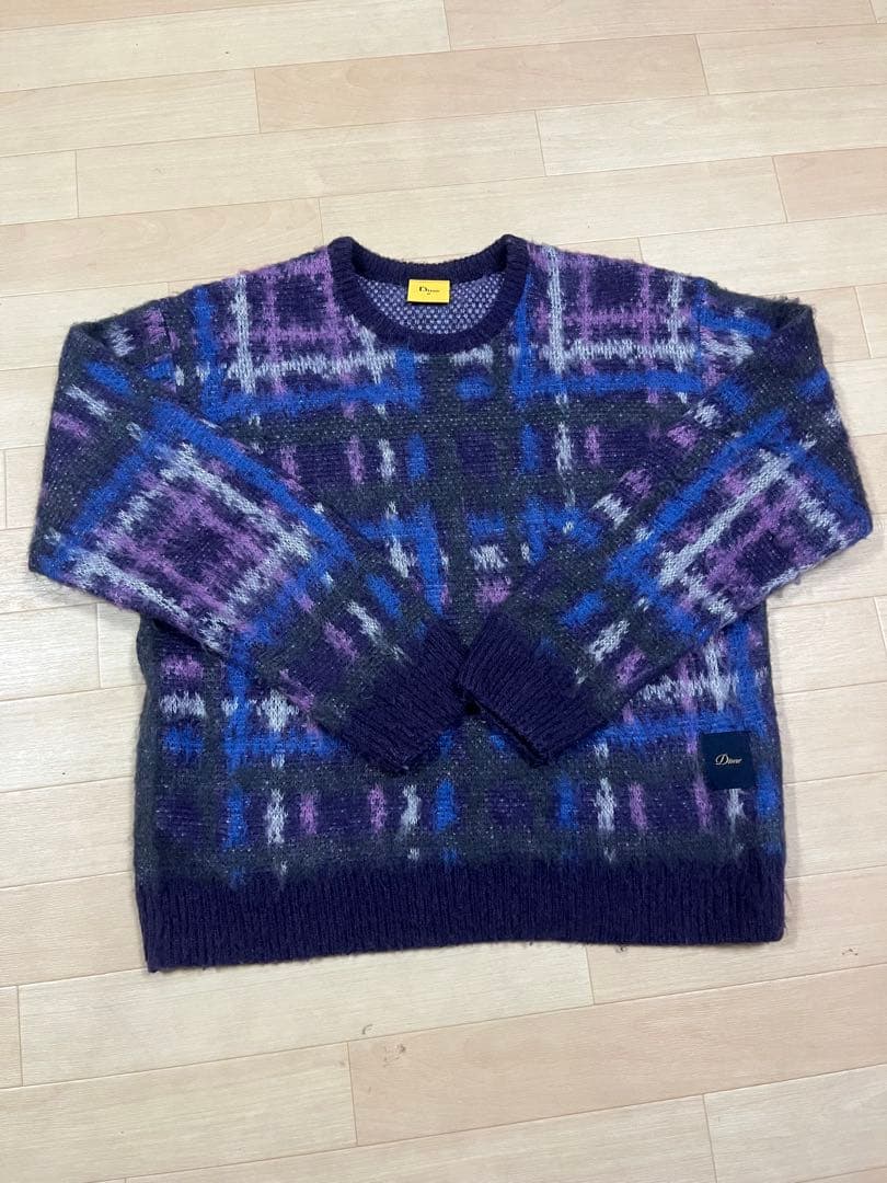 Dime チェック柄 ニットセーター　24aw
