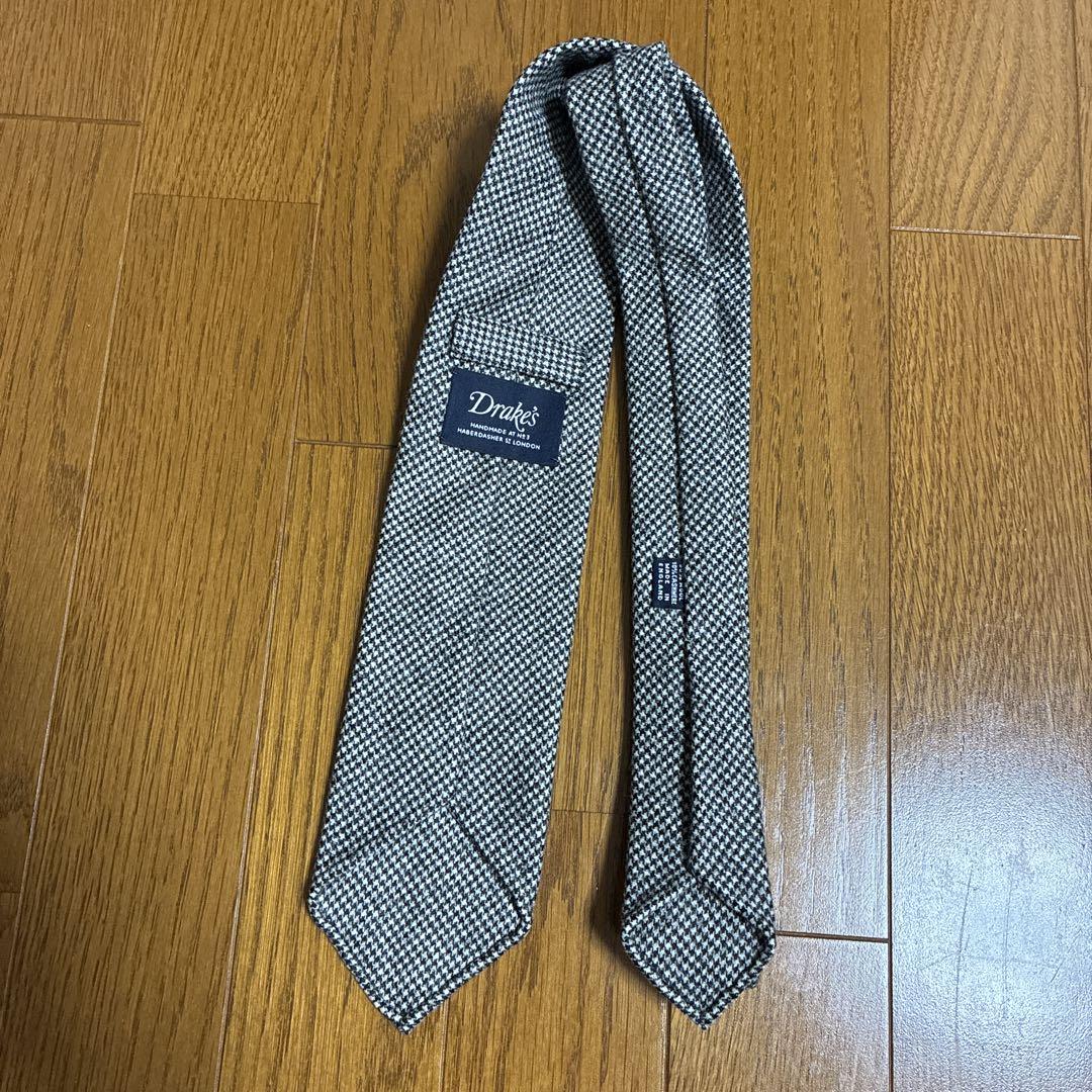 【美品】ドレイクス　ネクタイ　ハウンドトゥース