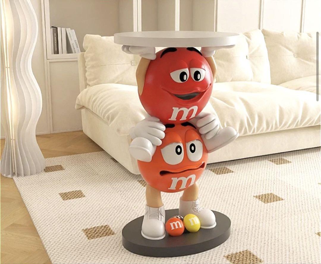 M&M's エムアンドエムズ サイドテーブル フィギュア 赤 レッド オレンジ