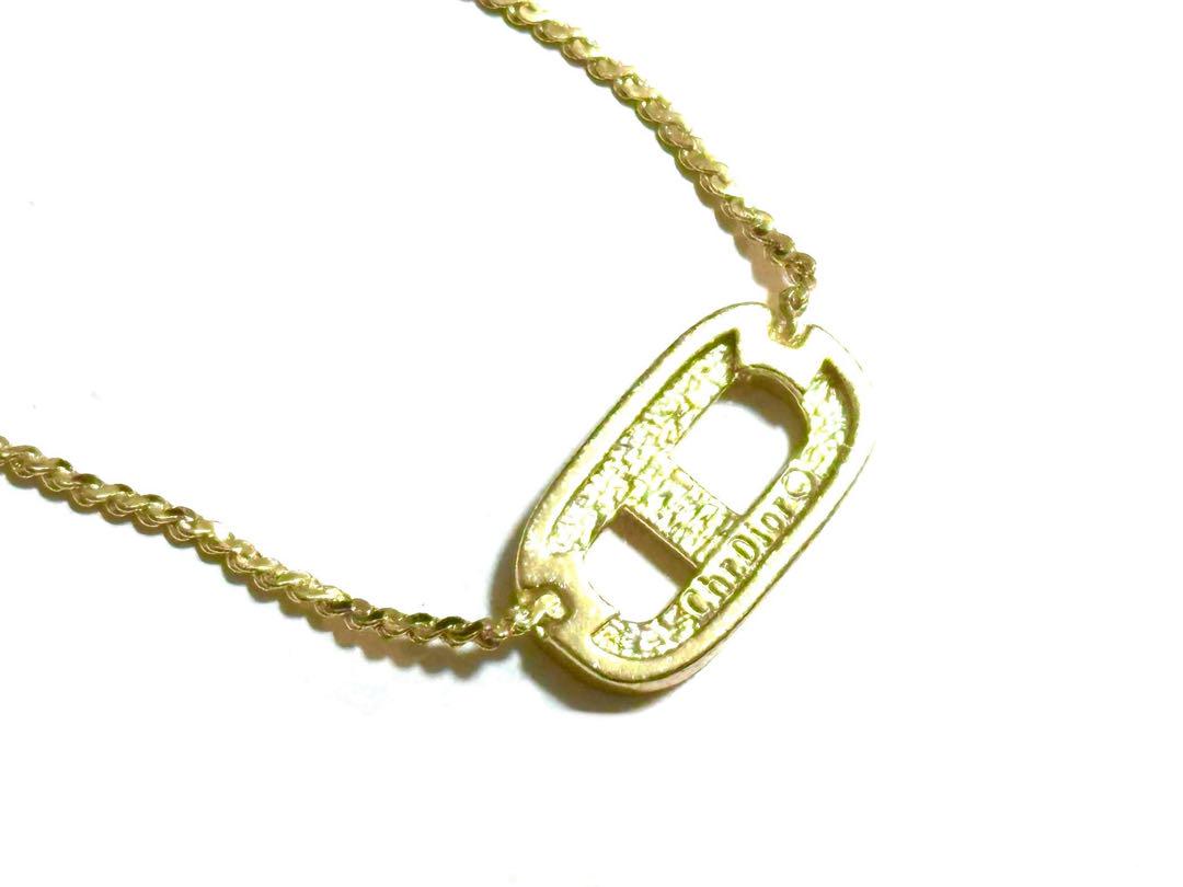 Christian Dior CD ロゴ ネックレス90s 美品 刻印 キラキラ