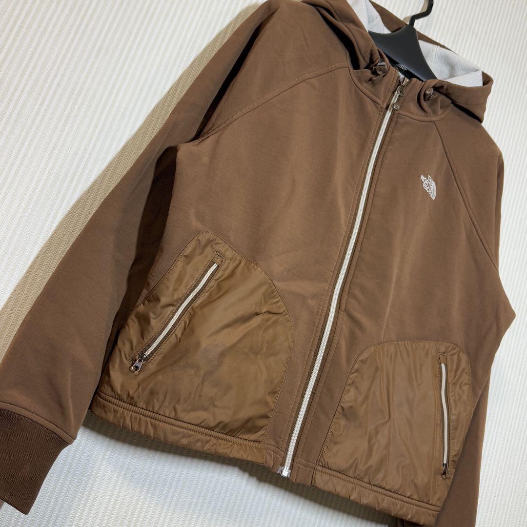 ザ・ノースフェイス　APEXフード付きジャケット　茶　レディースL