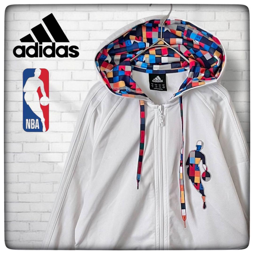 アディダス オリジナルス NBA公式ジップアップパーカー 【古着】