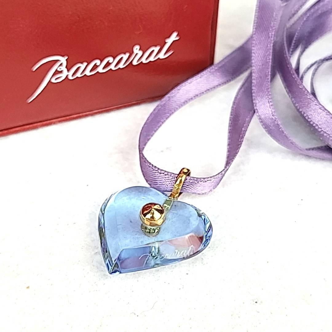 △ほぼ新品△バカラ ハート ネックレス 750 18K パルム ピンクパープル