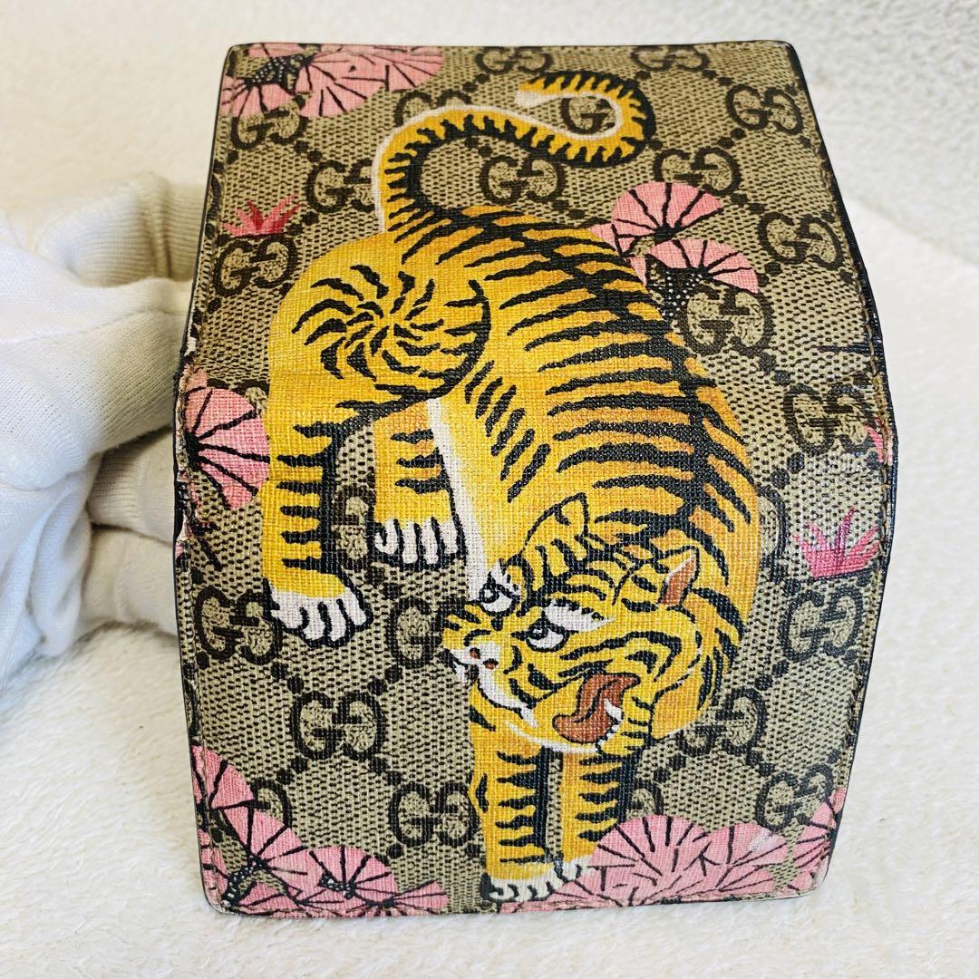 極美品】 GUCCI グッチ 2つ折り財布 財布 タイガー 虎