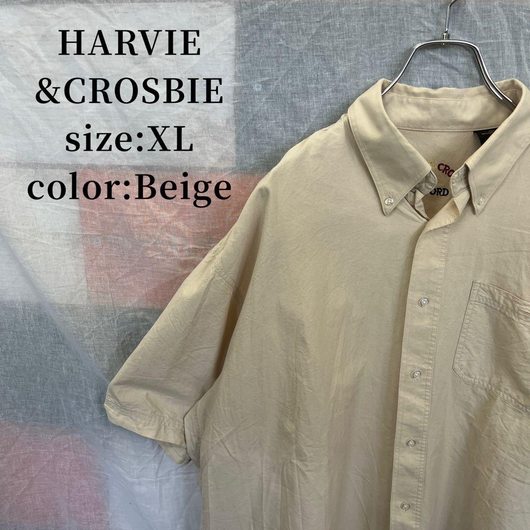 HARVIE&CROSBIE XL クリーム オックスフォードシャツ
