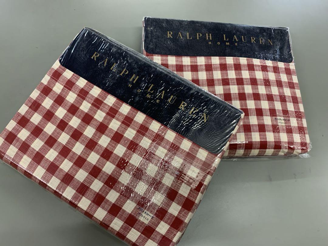 Ralph Laurenフラットシーツ, フィッティドシーツ,セット, 合計2点