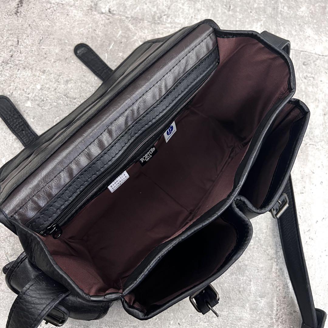 ポーター　2way ショルダーバッグ　ハンドバッグ　レザー　ブラック