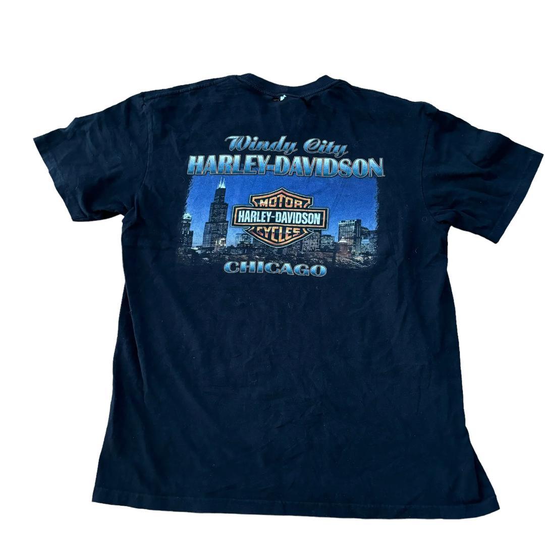 シカゴ CHICAGO ハーレーダビッドソン Tシャツ ブラック Lサイズ