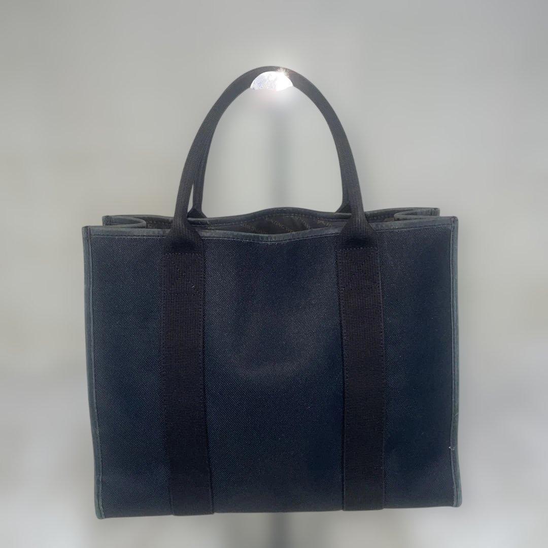 【美品】ハンティングワールド　A4 トートバッグ　レザー　黒　ブラック 正規品】ハンティングワールド A4 トートバッグ レザー 黒 ブラック