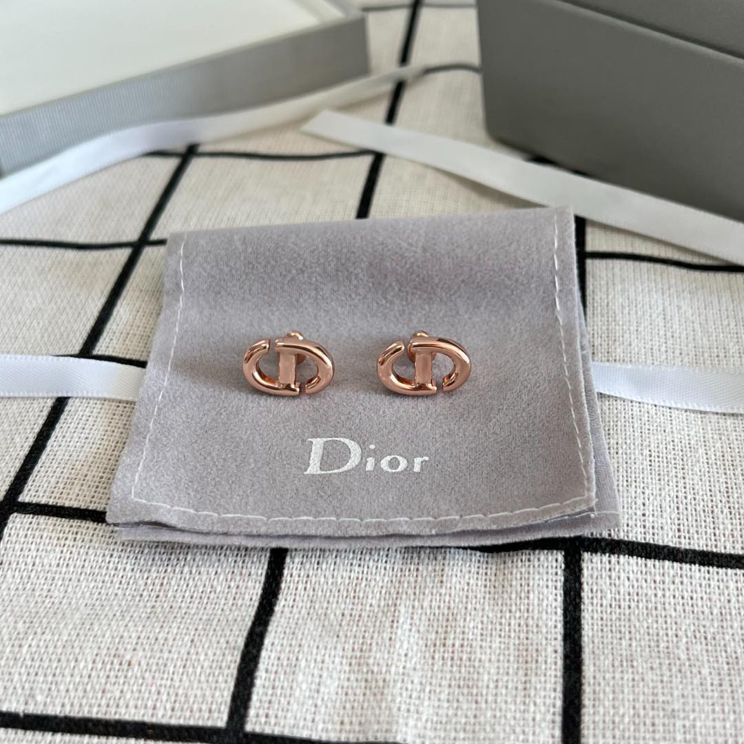 超可愛い！ディオール Dior ローズゴールド スタッドピアス