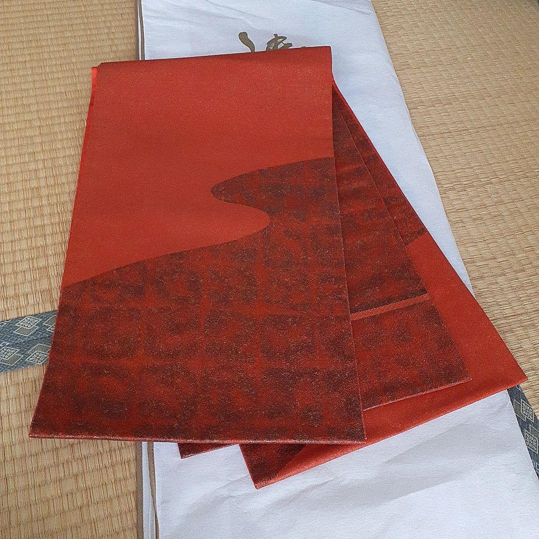 本日SALE❣️純金箔 本袋帯。朱赤に金糸。新品。 | skisharp.com