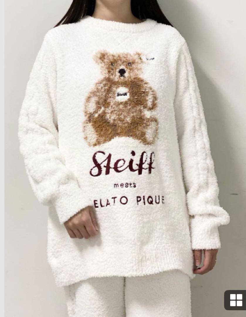 新品タグ付き　ジェラートピケ×テディベアプルオーバー