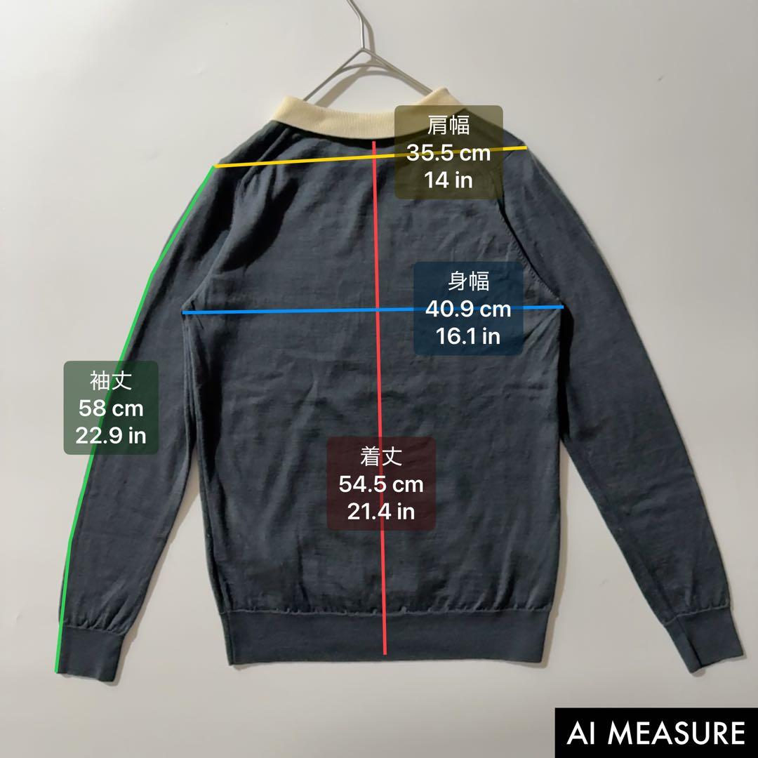 希少✨現行 ジョンスメドレー ニットポロ 襟付き メリノウール ハイゲージ S