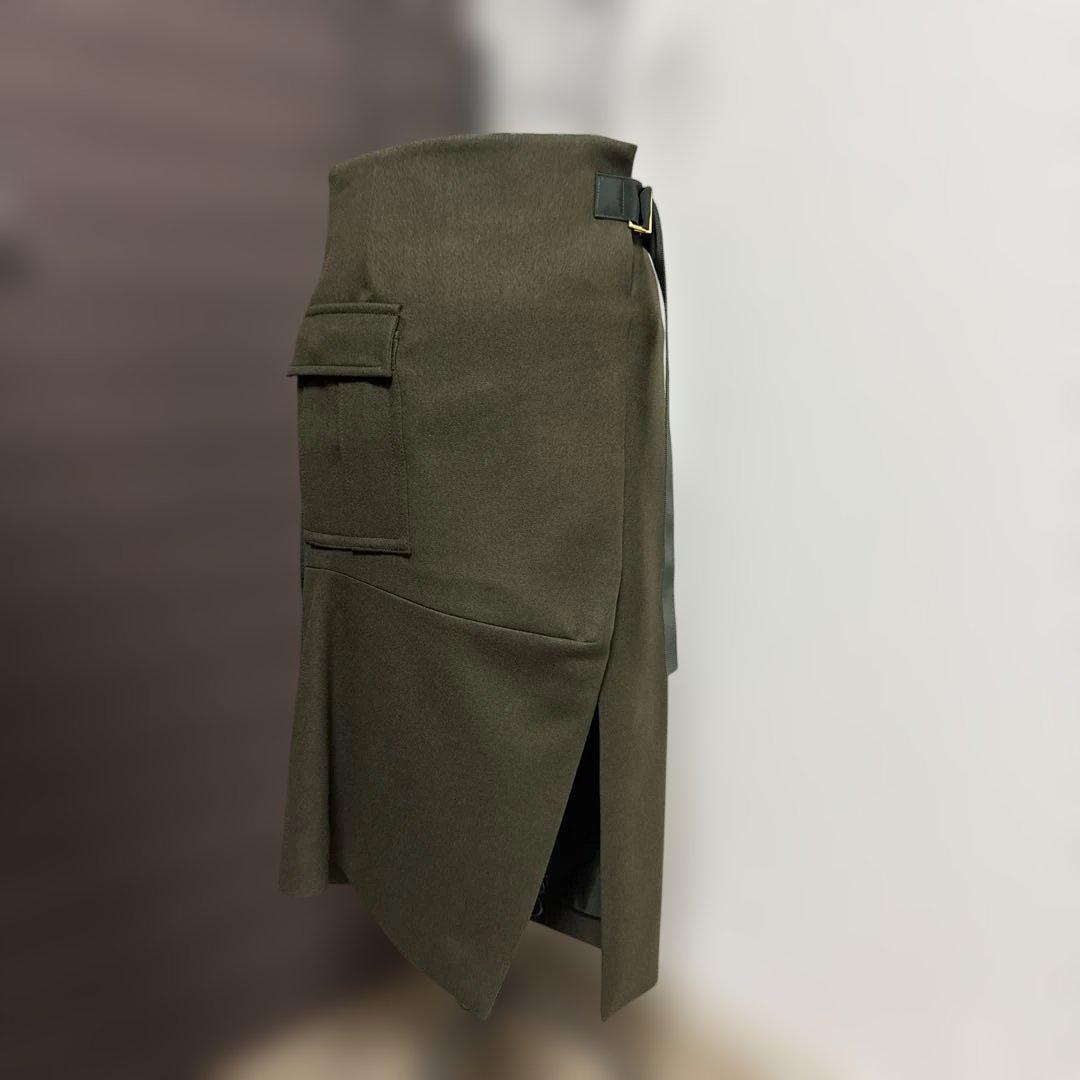 sacai オリーブグリーン タイトスカートXS(SS)・sacai