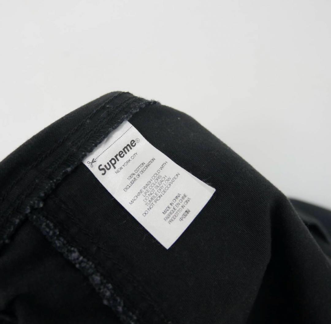 Supreme コットンシンチパンツ ワイドパンツ 黒 Ｓsize