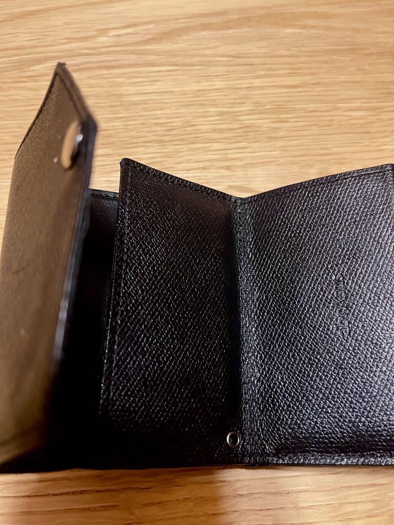 アブラサス abrAsus 小さい財布　レザー 三つ折り財布 黒