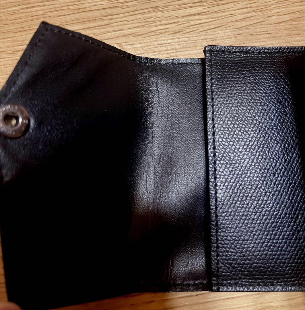アブラサス abrAsus 小さい財布　レザー 三つ折り財布 黒