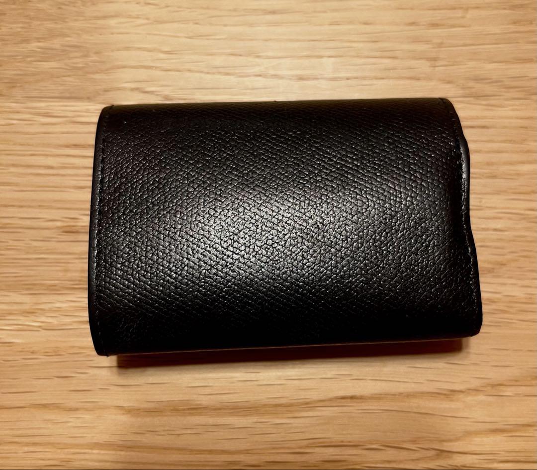 アブラサス abrAsus 小さい財布　レザー 三つ折り財布 黒