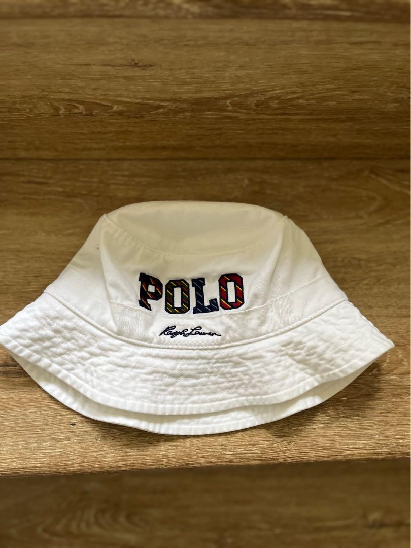 POLO ラルフローレン ハット バケットハット 白 米国購入 新品