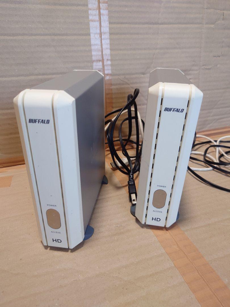 (①)BUFFALO 外付けHDD 2台セット① 初期化済 状態正常品