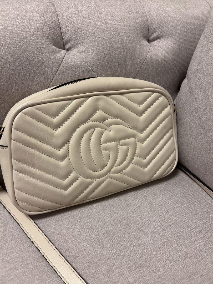 GUCCI グッチ GGマーモント ショルダーバッグ ホワイト