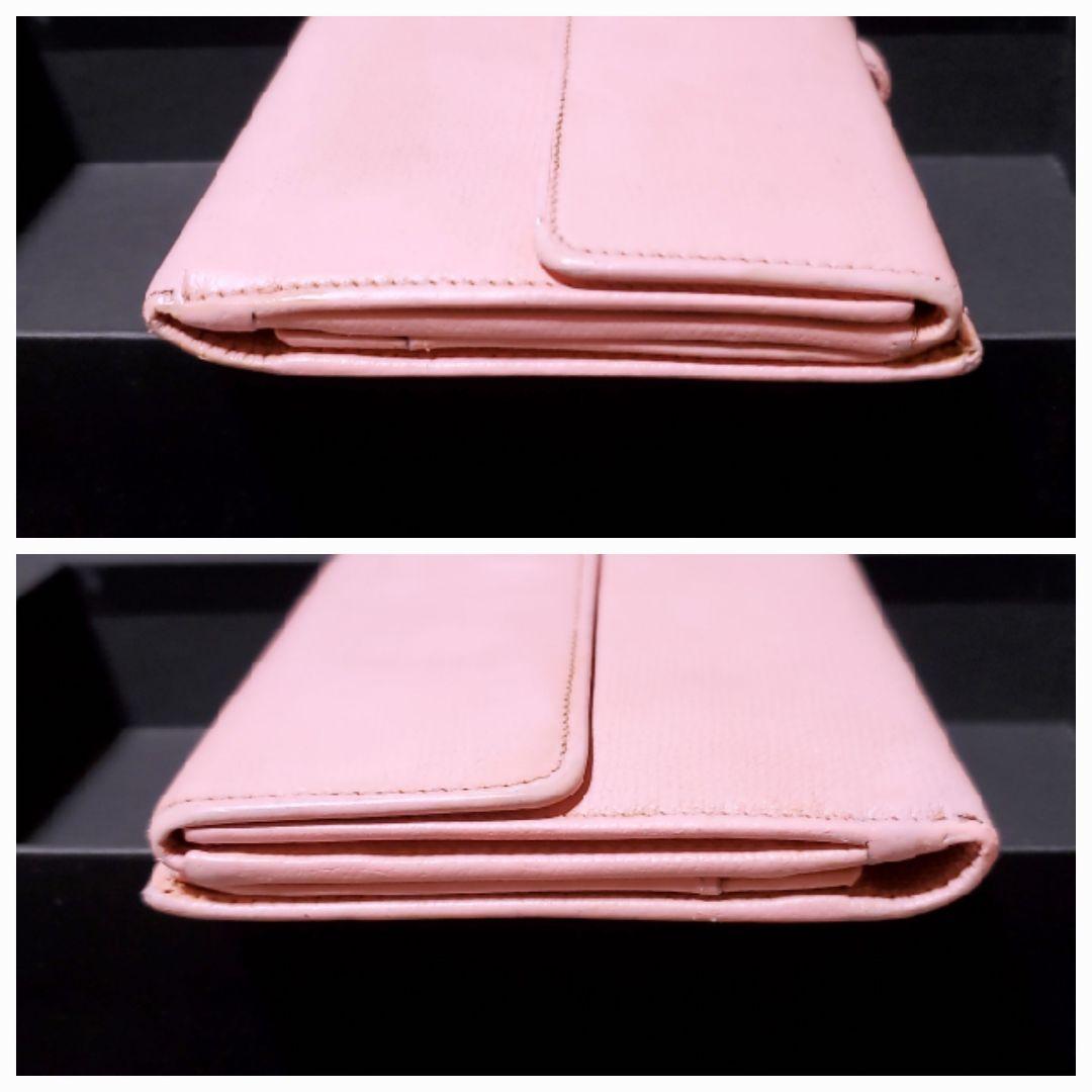 シャネル 長財布 Ｗホック ココボタン ピンク レザー CHANEL
