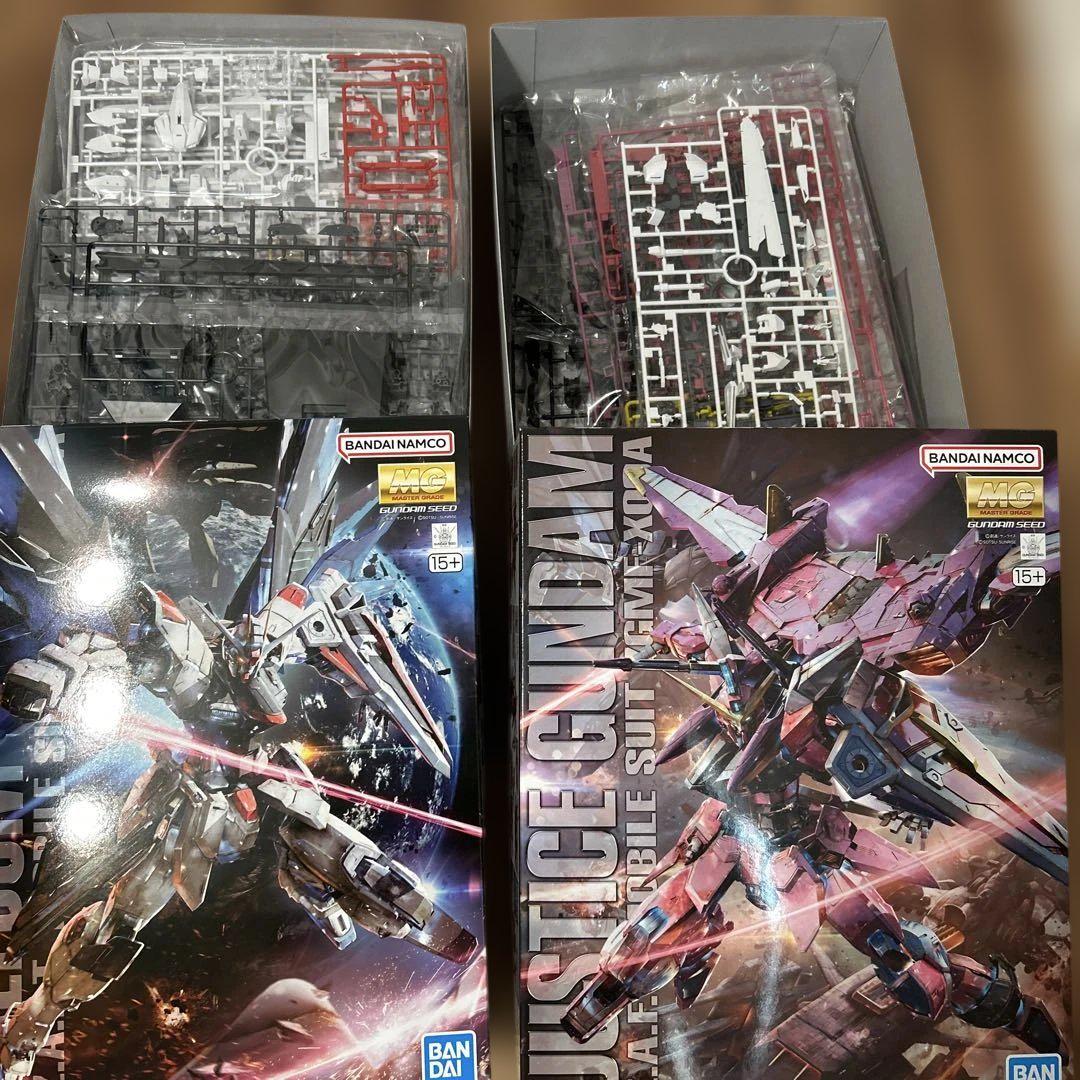 MG フリーダムVer.2.0　ジャスティスガンダム　未組立　2体セット MGジャスティスガンダム、フリーダムガンダム2.0 2体セット