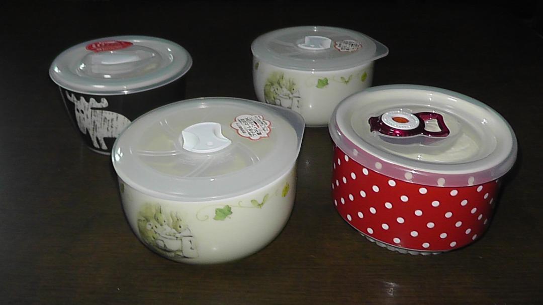 レンジパック小4個未使用ピーターラビット三郷陶器モズ