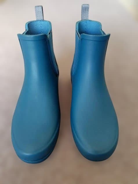 HUNTER ブルー ショートレインブーツ