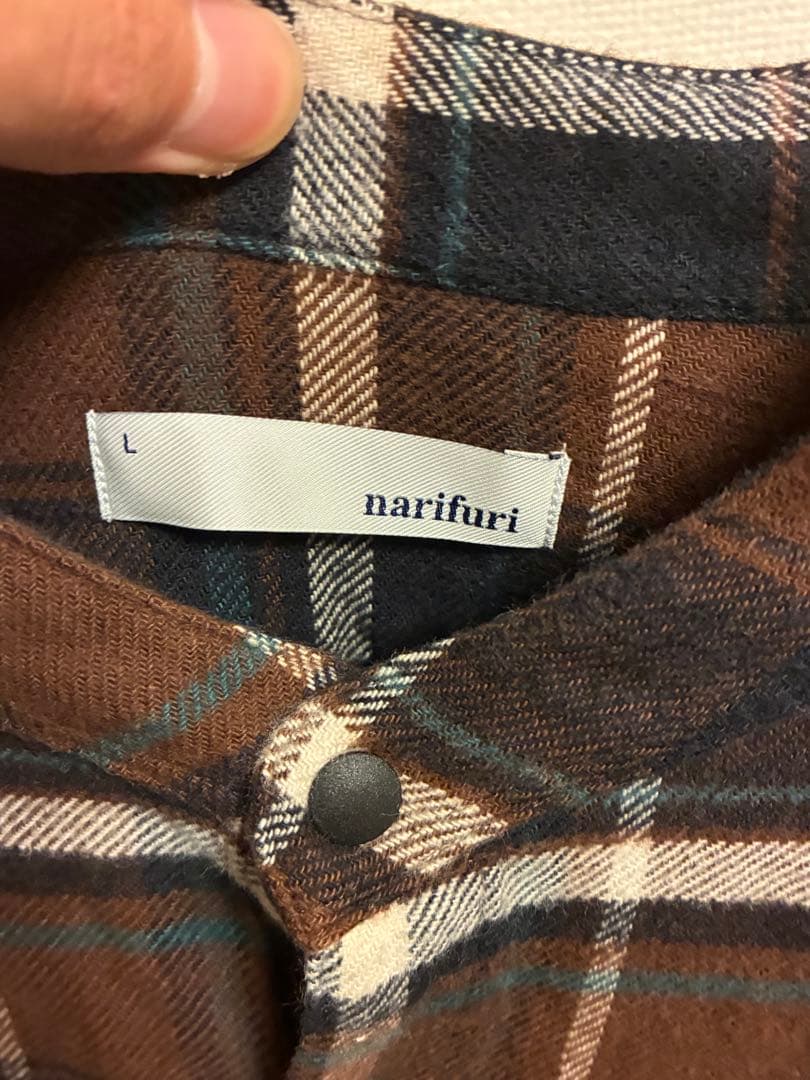 narifuri ネル起毛バックポケットシャツ