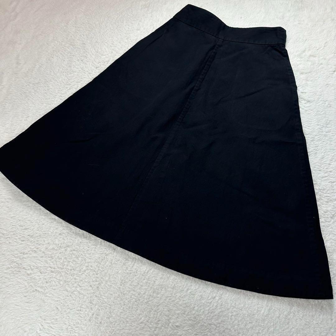 マーガレットハウエル✨リネン混ロングスカート ブラック サイズⅠ(Sサイズ)