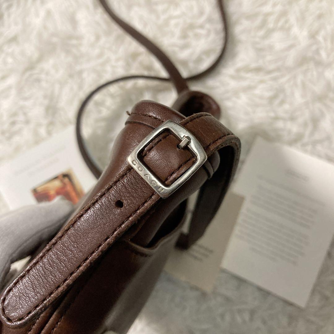 極美品 vintage coach old オールドコーチ ダークブラウン