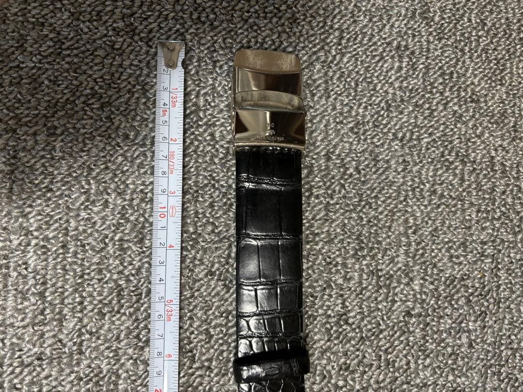 黒レザー クロコダイルベルト 約90cm 黒レザー クロコダイルベルト 約90cm