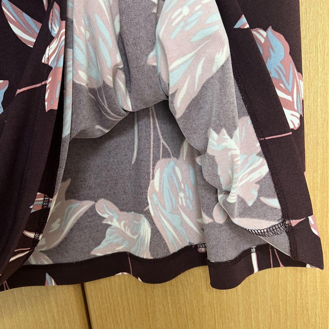 LAURA ASHLEY 花柄 ワンピース 半袖 ひざ丈ワンピース 総柄【XL