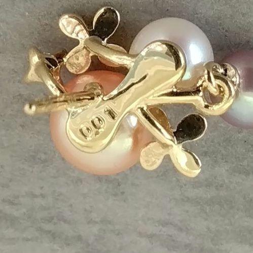 K18YGあこや真珠/ダイヤモンドピアス　ピアスキャッチおまけに付けます　中古品 K18YGあこや真珠/ダイヤモンドピアス ピアスキャッチおまけに