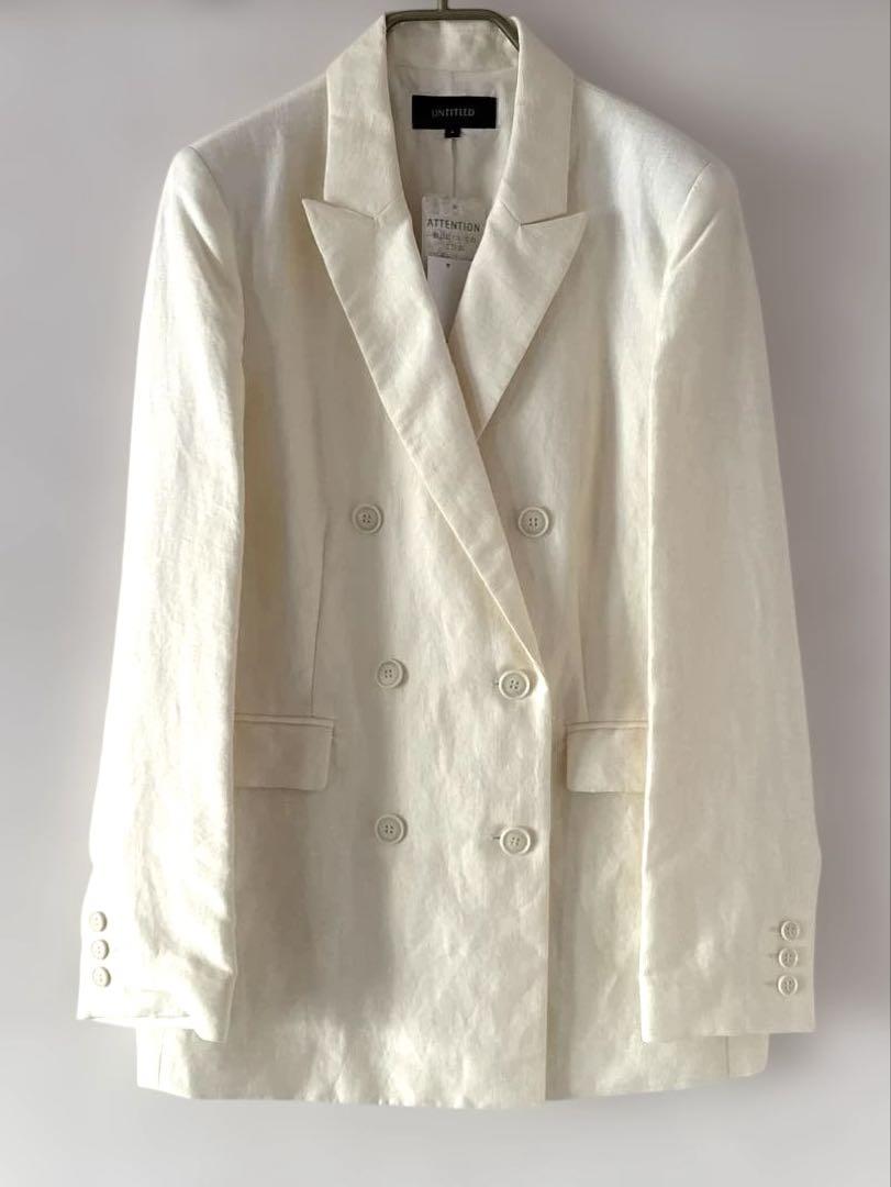 【新品】UNTITLEDヴィスコースリネン混ジャケット04サイズ