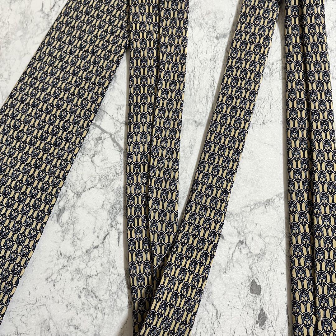 ★美品★ セリーヌ 高級シルクネクタイ全面トリオンフ 総柄 ワイン CELINE トリオンフ総柄ネクタイ | Hedy