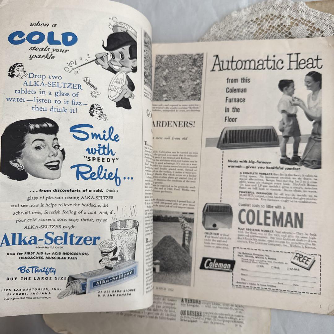 SALE☆1952年ビンテージ雑誌HH 洋書 広告 古書ジャンク