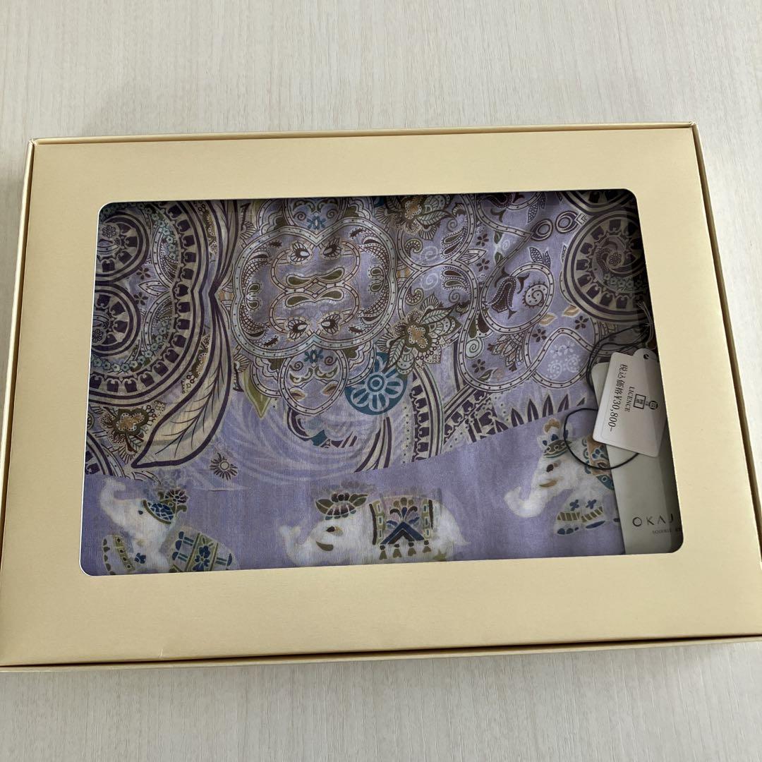 岡重　シルクショール　箱入り　シルク100% OKAJIMA