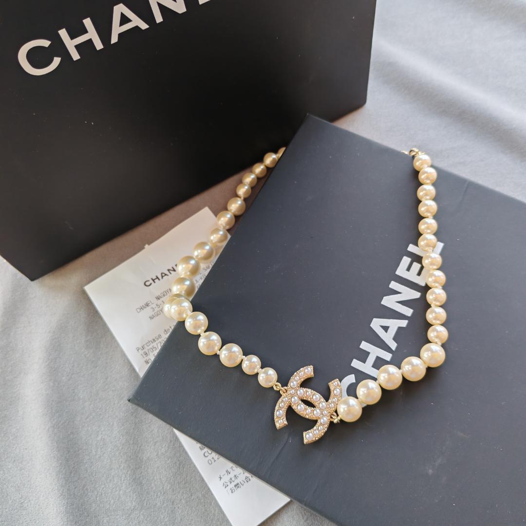 ン 大人気 新品 ノ CHANEL メルカリ - ネックレス ロゴ パール アクセサリー