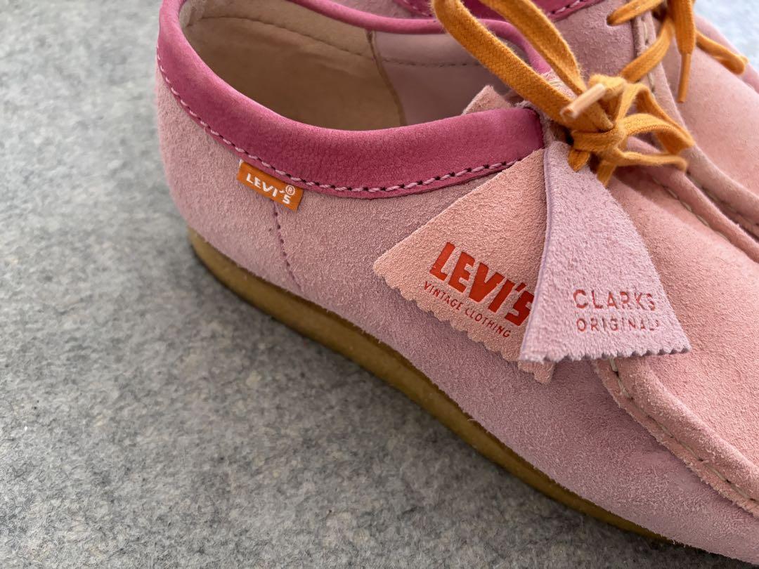 CLARKS × LEVI'S ワラビー ブーツ US8 ダブルネーム ピンク CLARKS × LEVI'S ワラビー ブーツ US8 ダブルネーム ピンク