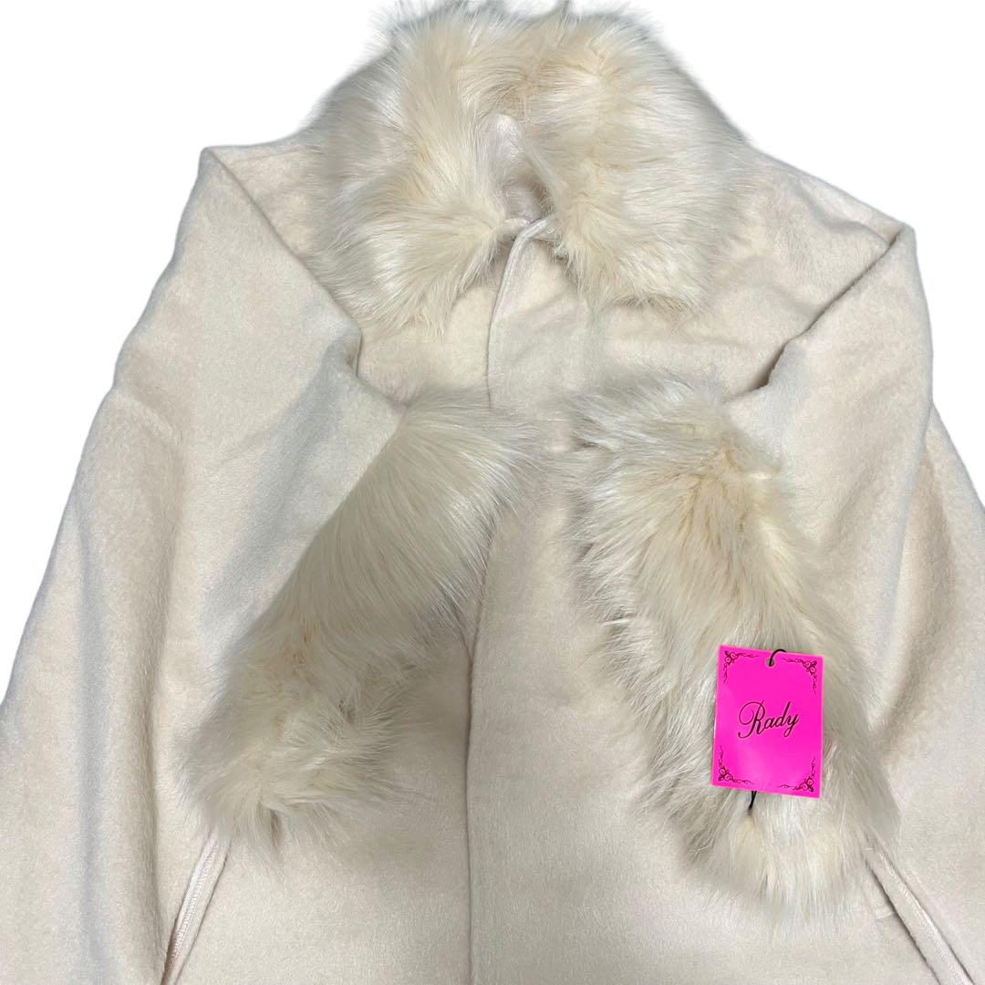 新品 Rady ファー付き ポンチョ ベージュ Mサイズ