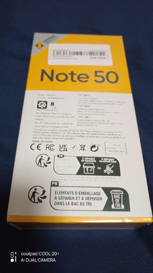 realme Note 50 3GB 64GB スカイブルー