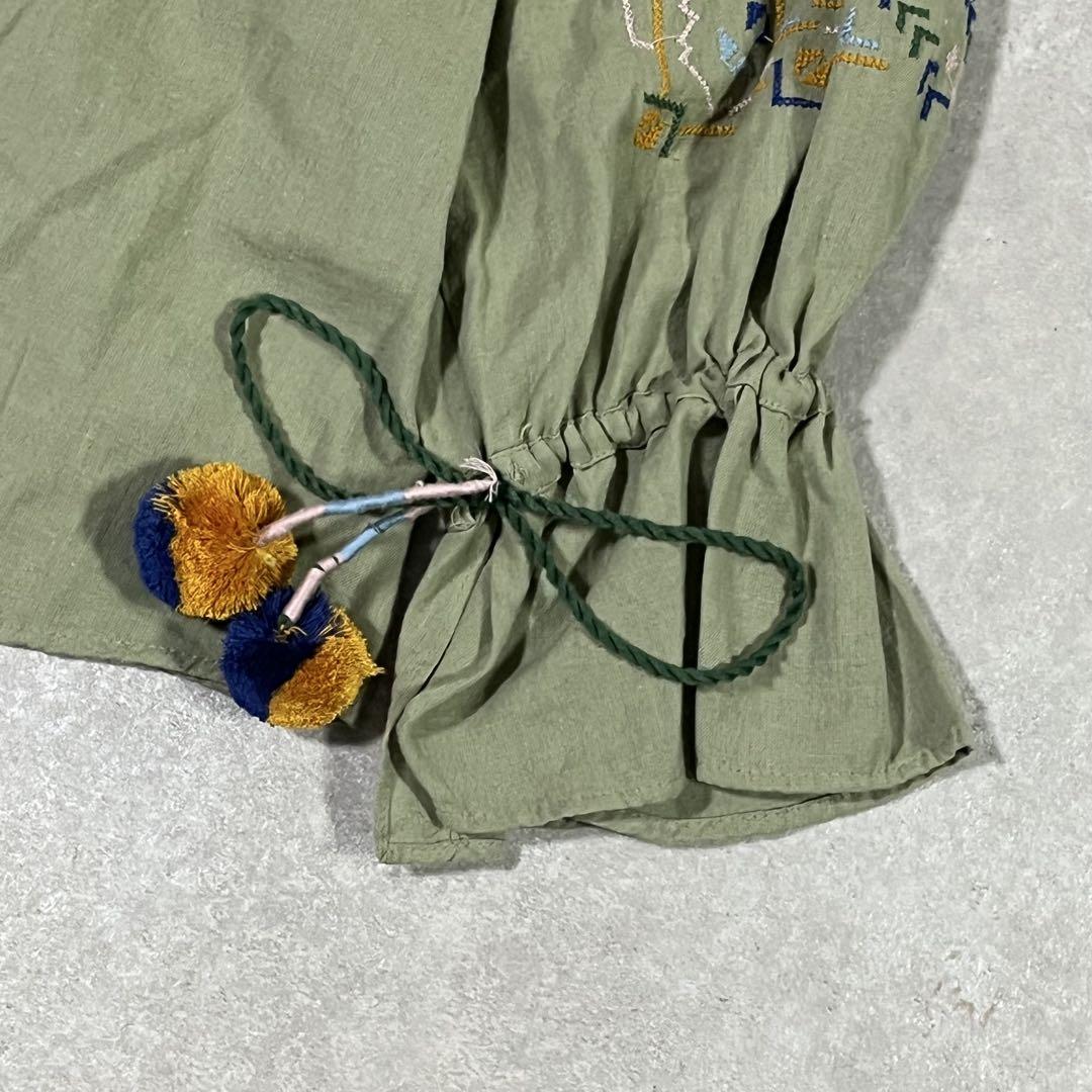ZARA TRFコレクション オリーブ ポンポン付き刺繍 ジャケット M